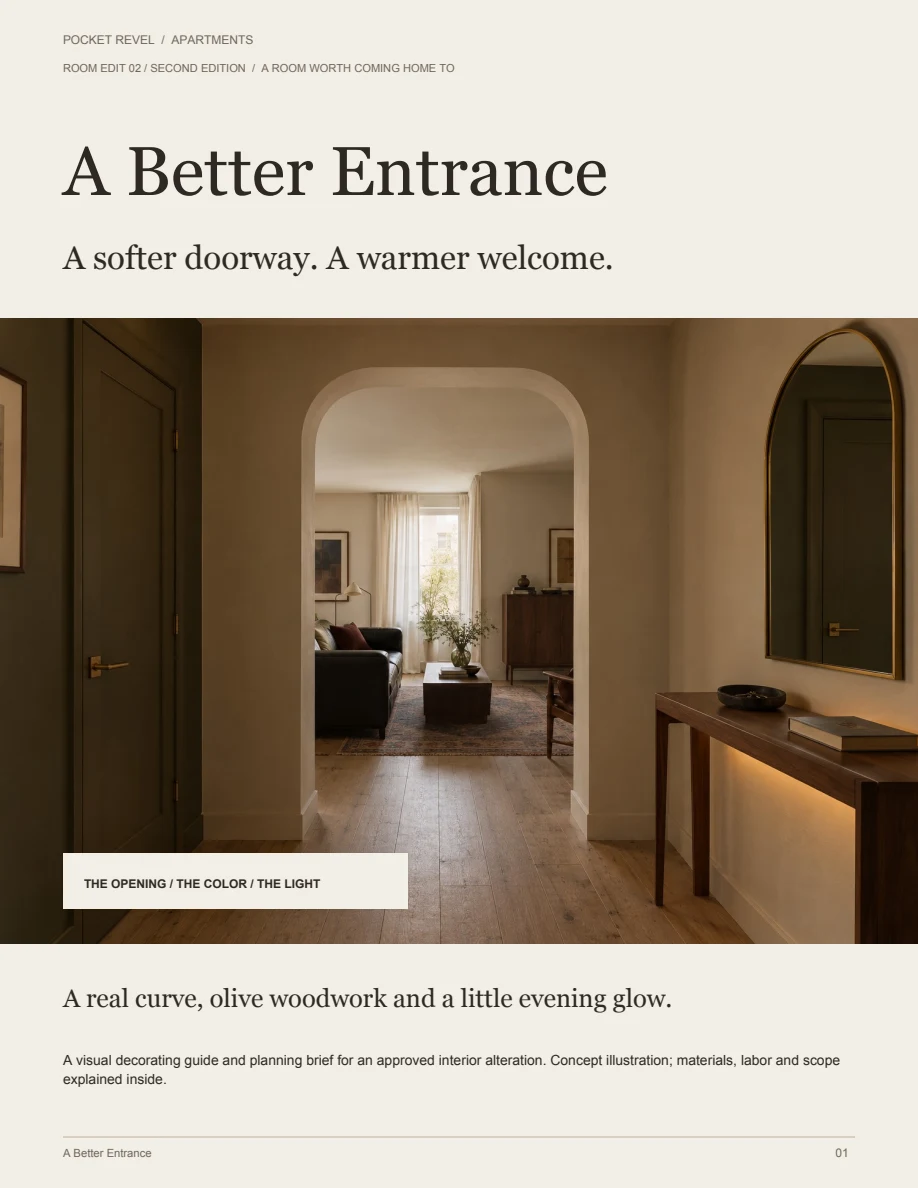 A page from the guide: A proper entrance.
